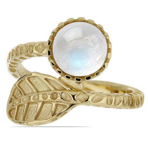 BUY  RAINBOW MOONSTONE SINGLE STONE FASHION RING